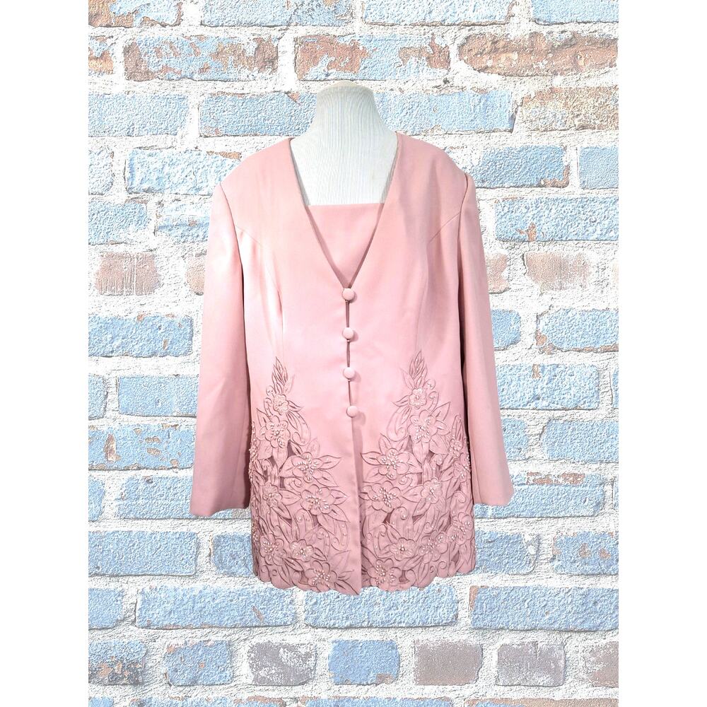 Stella Louise for KB Pink 16W Vintage Blazer with Removable Dickey